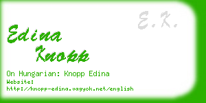 edina knopp business card